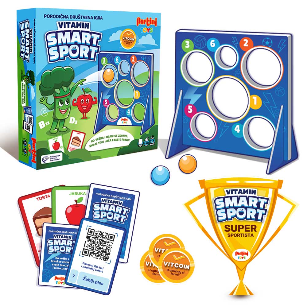 PERTINI P-0438 DRUŠTVENA IGRA VITAMIN SMART SPORT – slika 2