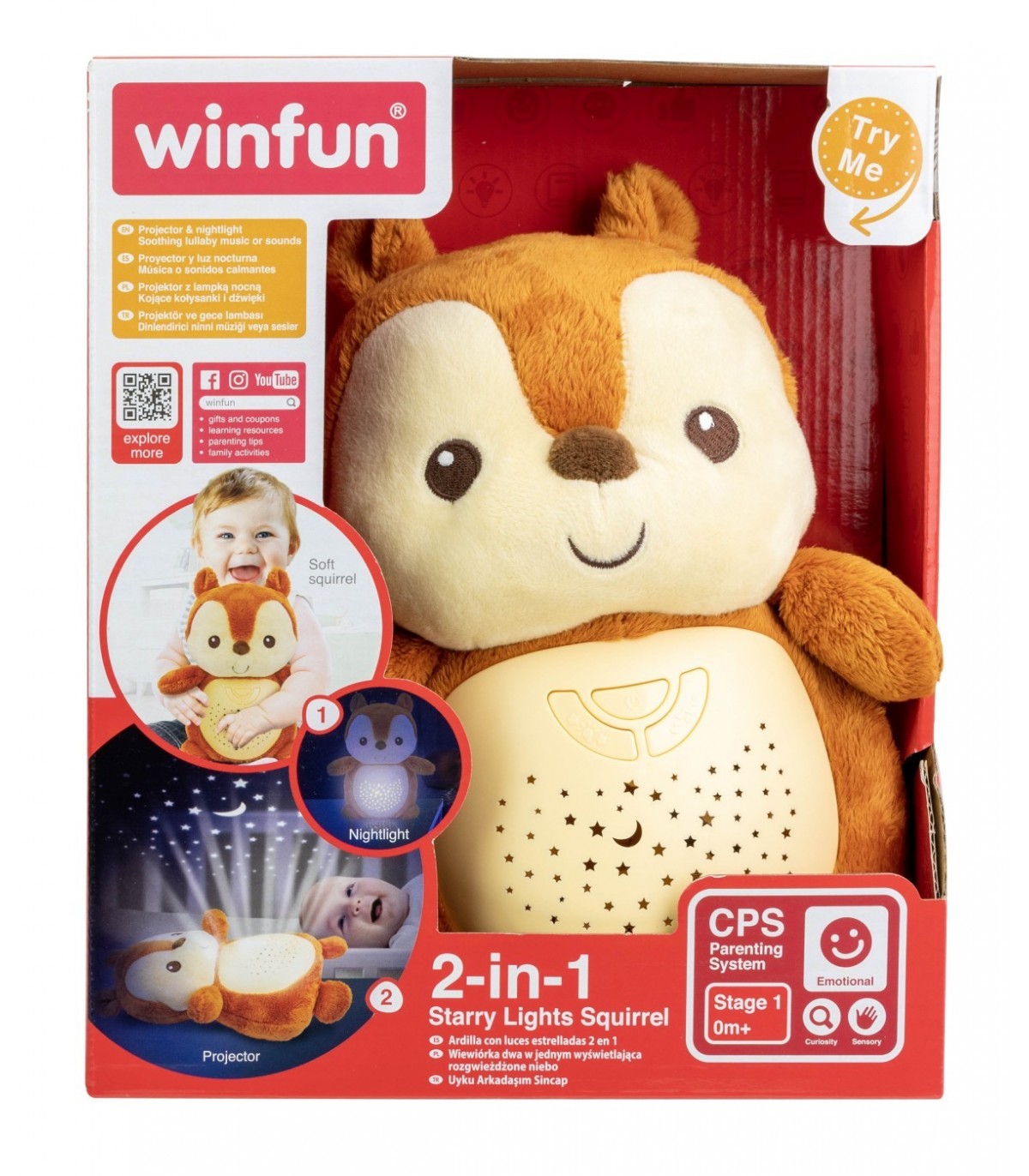 Win Fun Nocno svetlo Projektor Veverica 000824-NL