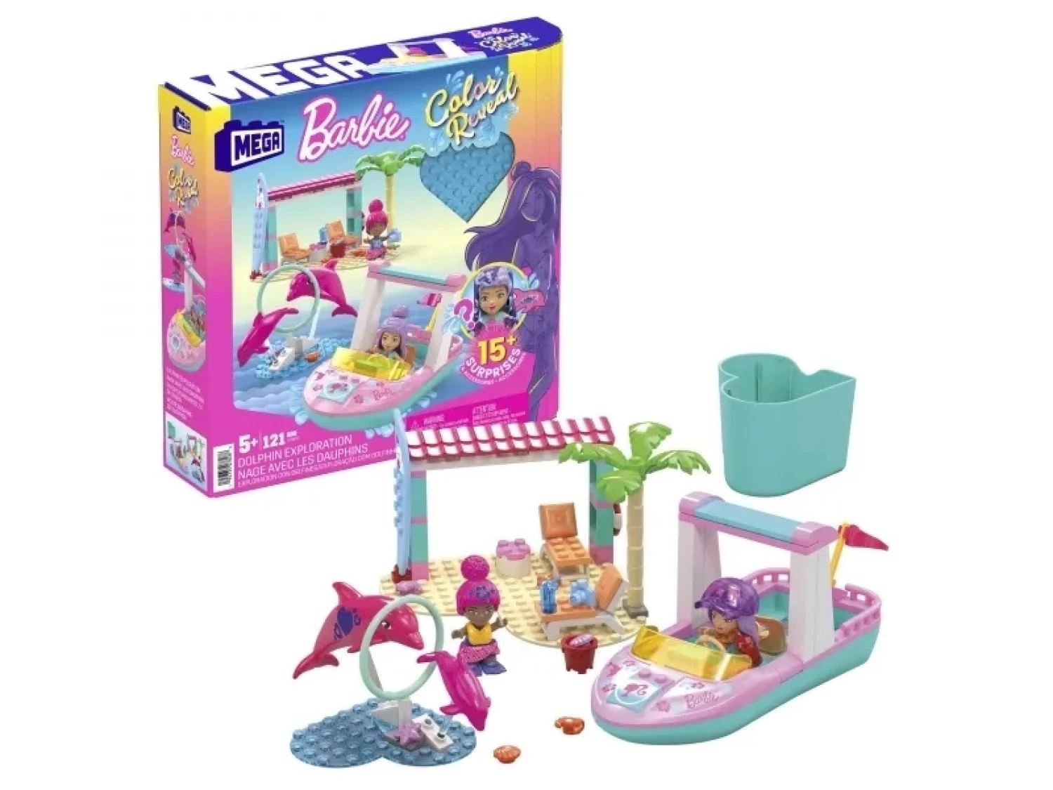 Barbie set Mega Color Reveal Dolphin Adventure HHW83