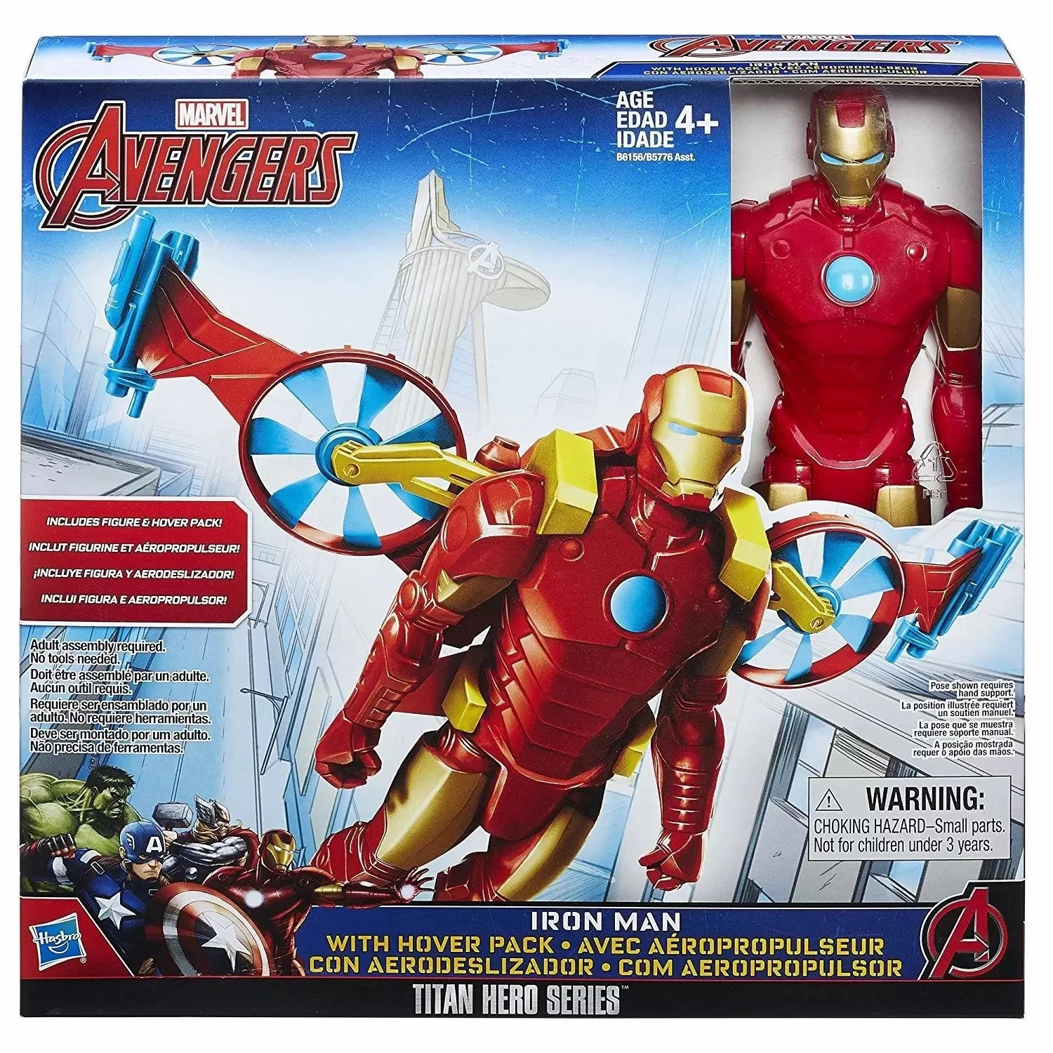 AVENGERS figura Titan Hero Iron Man Hover Pack B6156