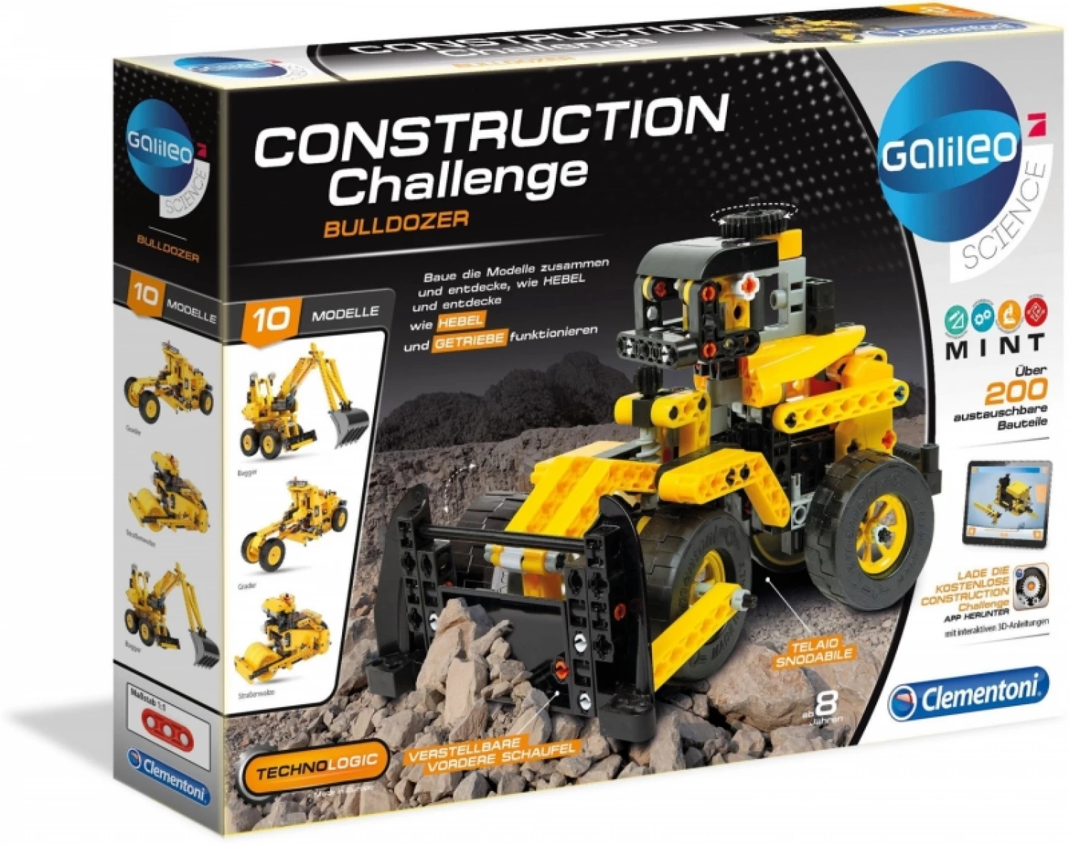 Clementoni Construction Challenge Buldozer kreativni set 98269
