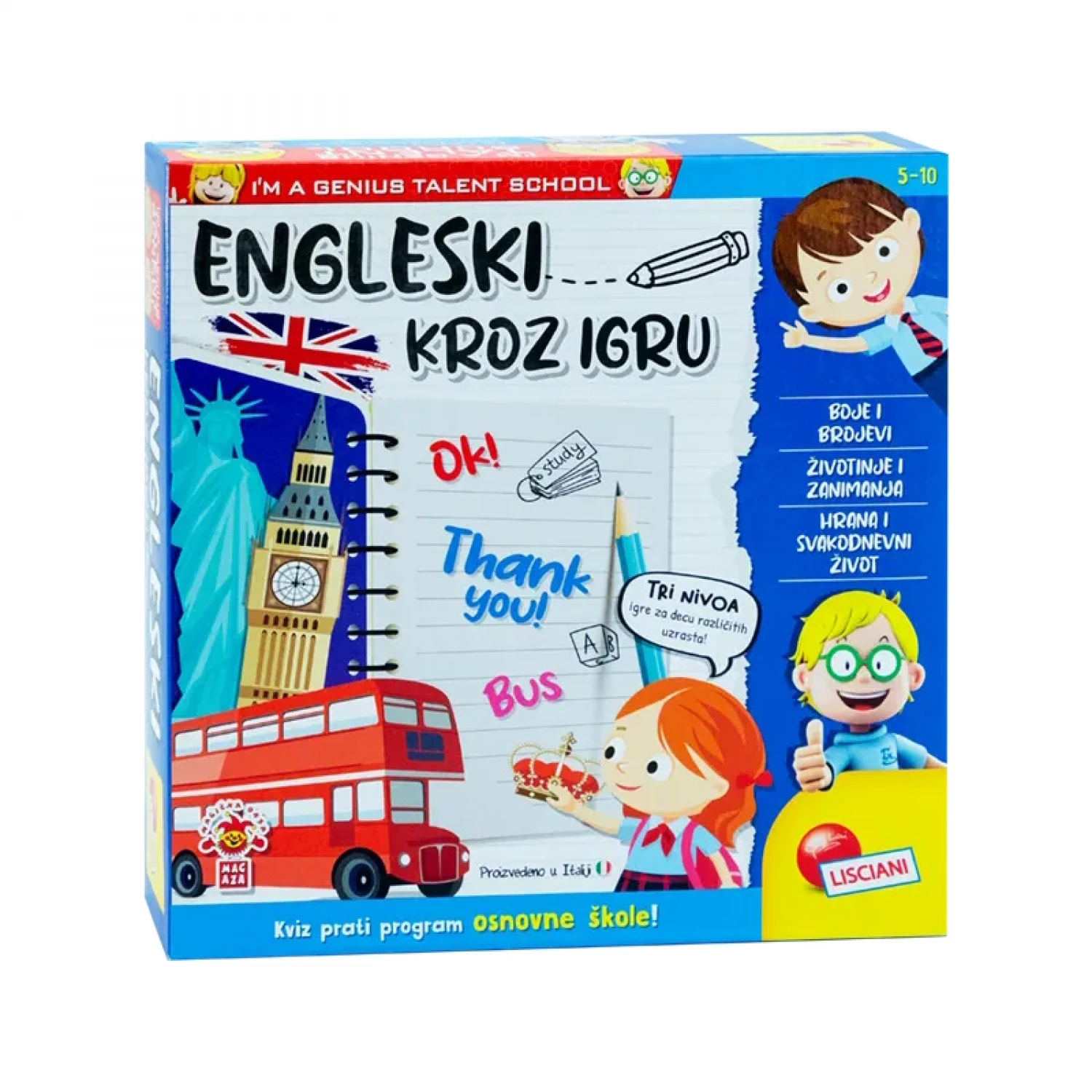 Mali Genije SR Edukativna igra Engleski Kroz Igru Lisciani RS48892 (12/1)