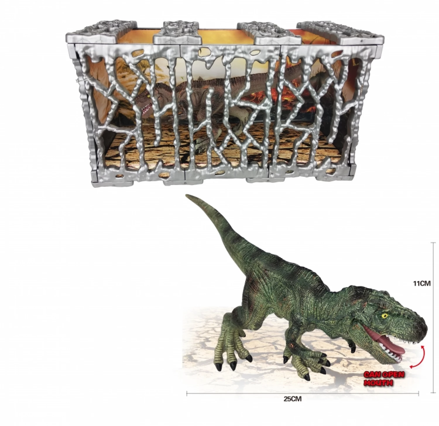 Dinosaurus u kavezu 21x12x17cm 610-67
