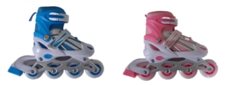 Roleri Maxi plavi/roze podesive velicine (30-33) TD-8702