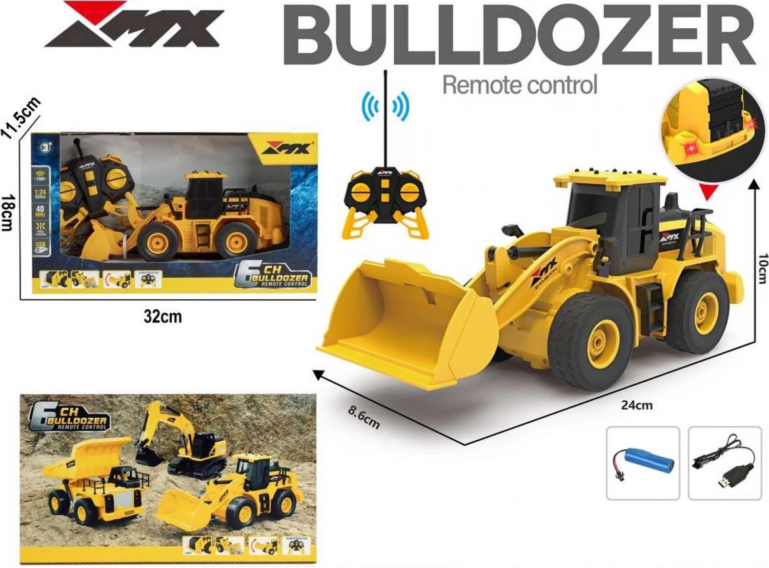 Buldozer R/C 1:24 40HZ 6CH Z6810A