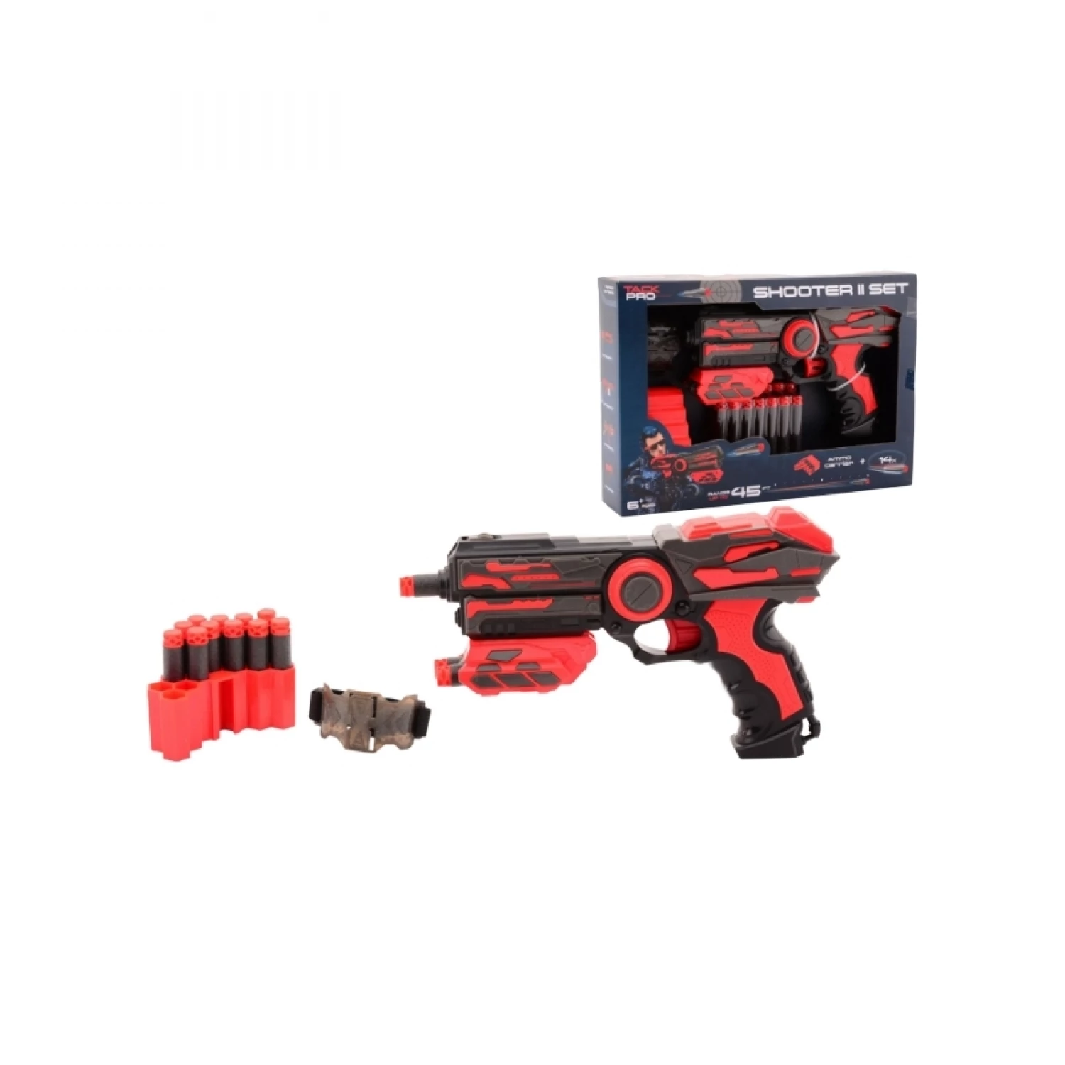 Tack Pro Shooter II Pistolj 23cm sa dodacima I 14 sundjerastih metaka 31056